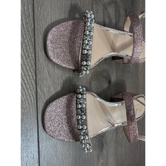 Jewel Badgley Mischka Autumn Block Heel Sandal - Rose Gold 7 - Picture 3 of 11